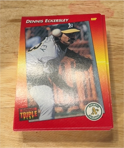 1992 Donruss Triple Play #195 Dennis Eckersley — front