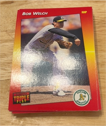 1992 Donruss Triple Play #124 Bob Welch — front