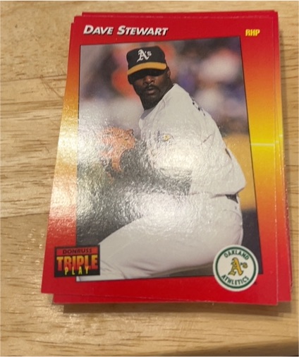 1992 Donruss Triple Play #88 Dave Stewart — front