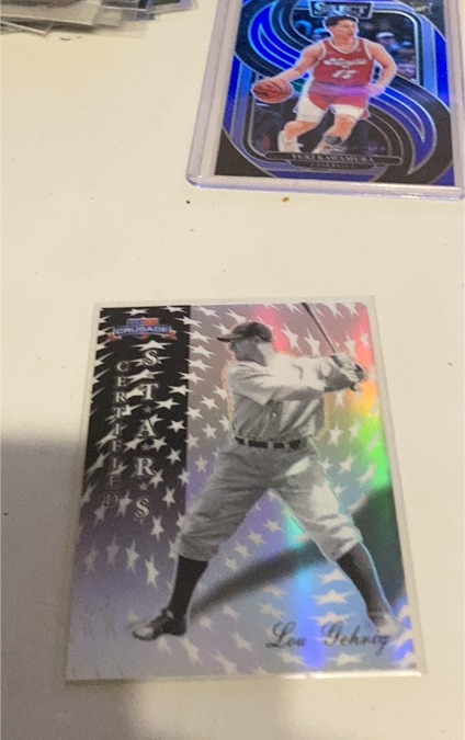 2025 Panini Crusade #5 Lou Gehrig Certified Stars Insert — front