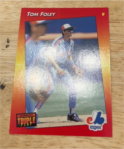 1992 Donruss Triple Play #2 Tom Foley — front