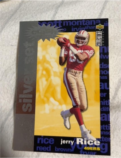 1995 Collector's Choice #C22 Jerry Rice You Crash the Game Silver Set Exchange — front