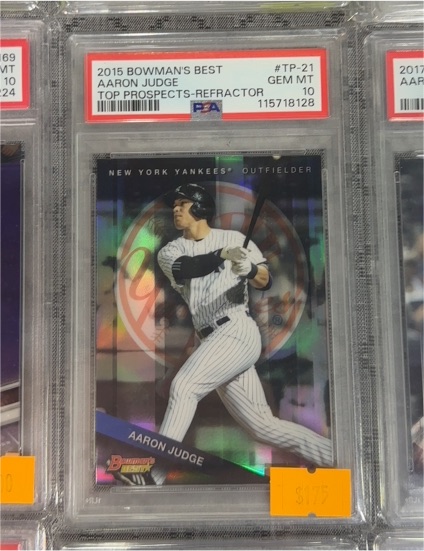 2015 Bowman's Best #TP-21 Aaron Judge Top Prospects-Refractor — front