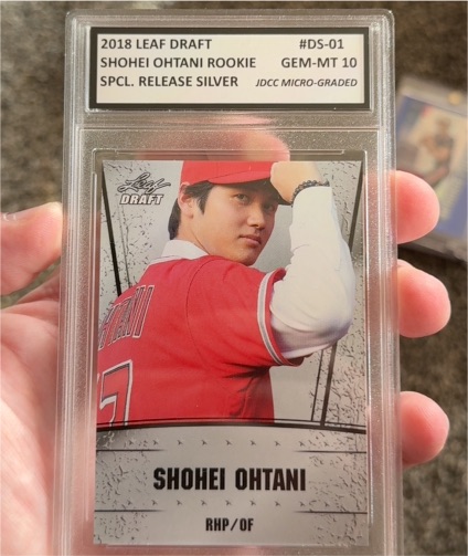 2018 Leaf Draft Silver #DS-01 Shohei Ohtani Rookie — front