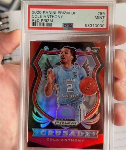 2020 Panini Prizm Draft Picks #89 Cole Anthony Red Prizm — front