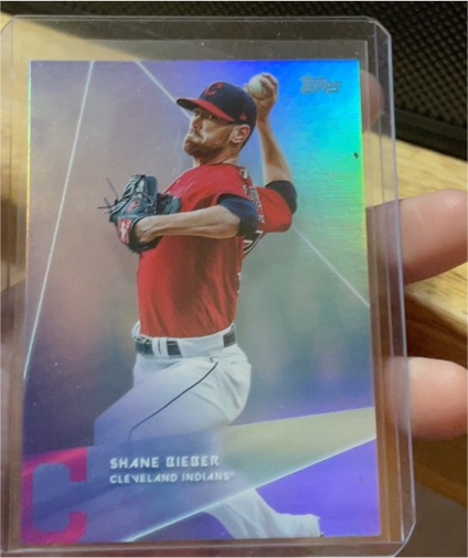 2020 Topps X Steve Aoki #4 Shane Bieber — front