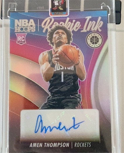 2023-24 Panini Hoops Premium Stock Rookie Ink #1 Amen Thompson — front