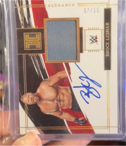2022 Panini Impeccable WWE Elegance Memorabilia #EM-BRL Brock Lesnar — front