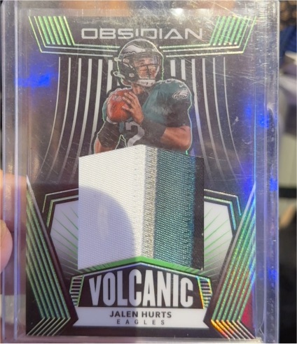 2020 Panini Obsidian Volcanic #VM-27 Jalen Hurts — front