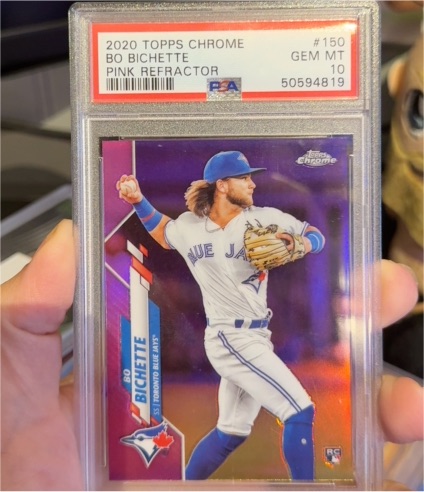2020 Topps Chrome #150 Bo Bichette Pink Refractor — front
