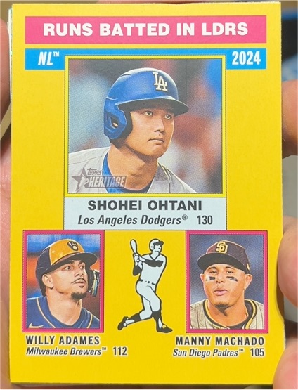 2025 Topps Heritage #195 Shohei Ohtani Runs Batted In LDRS — front