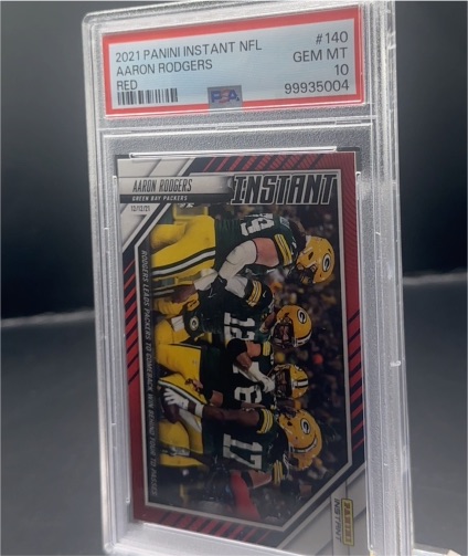 2021 Panini Instant NFL #140 Aaron Rodgers — front