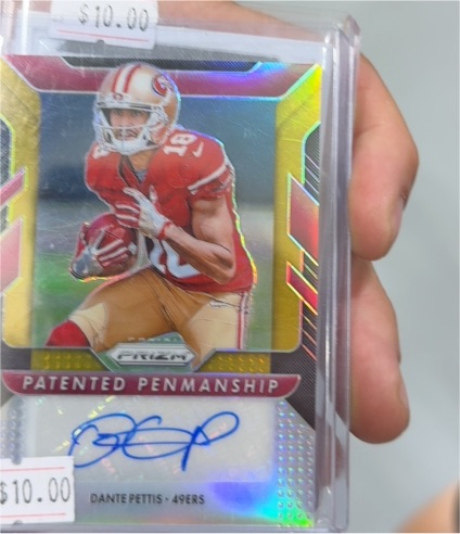 2018 Panini Prizm Patented Penmanship #PP Dante Pettis — front