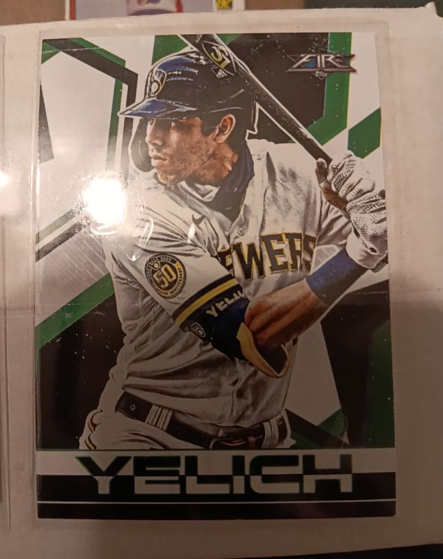 2021 Topps Fire #166 Christian Yelich — front