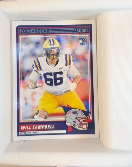 2025 Panini Score #25 Will Campbell — front