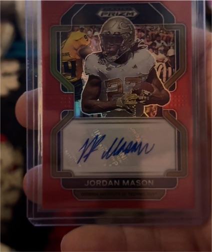 2022 Panini Prizm Draft Picks #RA-JMA Jordan Mason — front