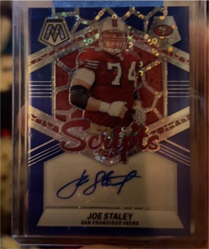 2024 Panini Mosaic Scripts #SC-JST Joe Staley — front