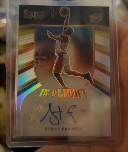 2020-21 Panini Select In Flight Signatures #IF-SFS Steve Francis — front