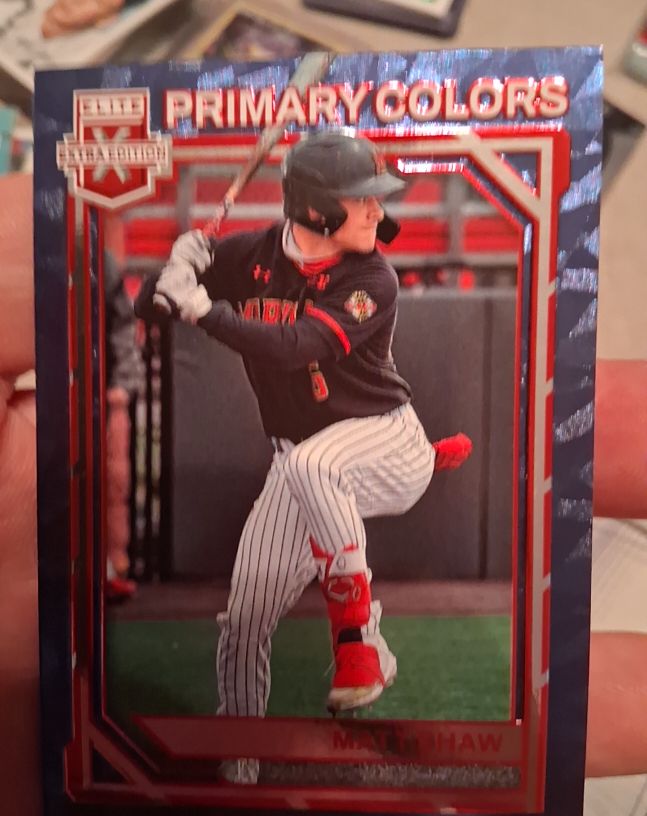 2023 Panini Elite Extra Edition Primary Colors #PC-13 Matt Shaw — front
