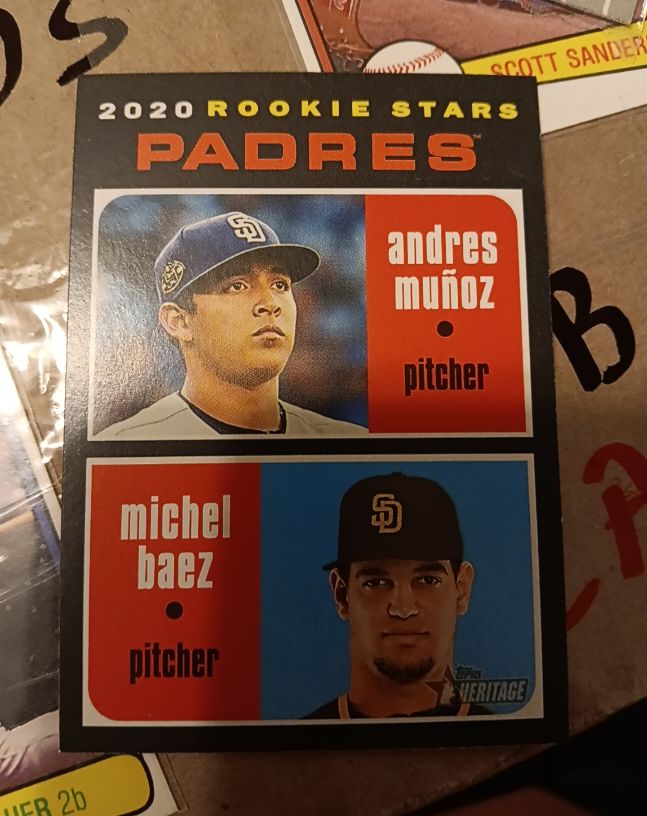 2020 Topps Heritage #262 Andres Muñoz / Michel Baez Rookie Stars — front