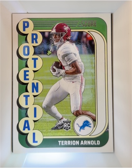 2024 Panini Score #13 Terrion Arnold Protential Rookie Card — front