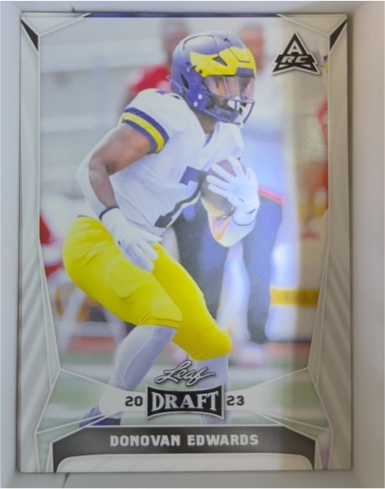 2023 Leaf Draft #33 Donovan Edwards — front
