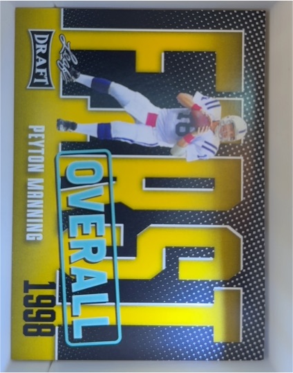 2023 Leaf Draft First Overall 1998 #8 Peyton Manning — front