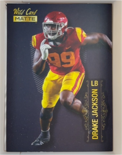 2022 Wild Card Matte #MB-38 Drake Jackson — front