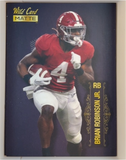 2022 Wild Card Matte #MB-8 Brian Robinson Jr. — front