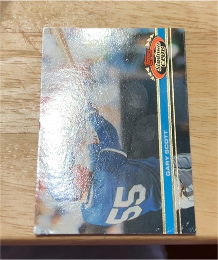 1991 Topps Stadium Club #596 Gary Scott — front