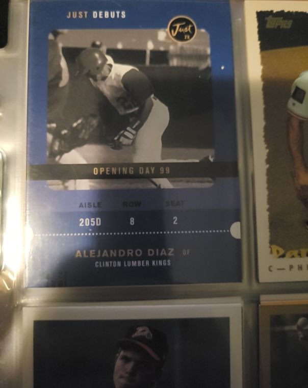 1999 Just Minors Just Debuts Opening Day 99 Alejandro Diaz — front