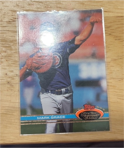 1991 Topps Stadium Club #290 Mark Grace — front