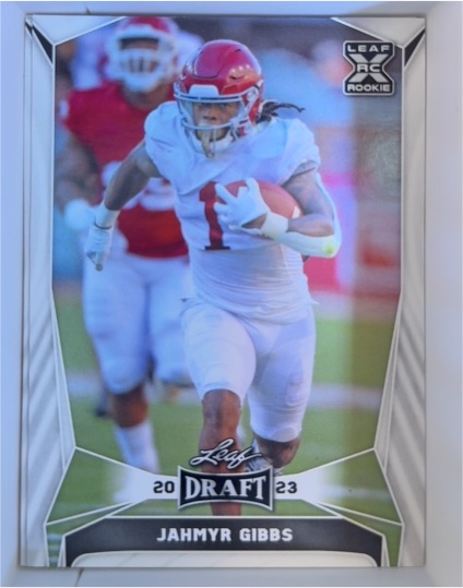 2023 Leaf Draft #50 Jahmyr Gibbs — front
