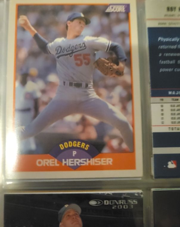 1990 Score #55 Orel Hershiser — front