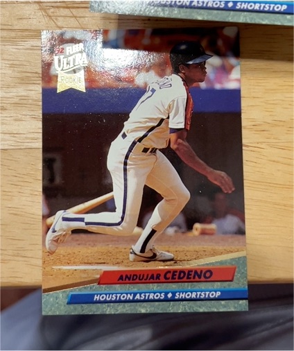 1992 Fleer Ultra #201 Andujar Cedeno — front