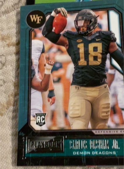 2021 Panini Chronicles Draft Picks Playbook #331 Carlos Basham Jr. — front