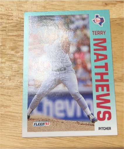 1992 Fleer #310 Terry Mathews — front