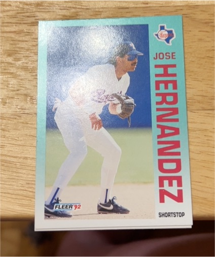 1992 Fleer #307 Jose Hernandez — front