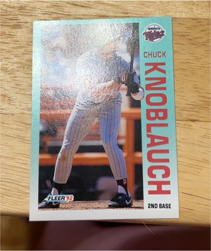 1992 Fleer #206 Chuck Knoblauch — front