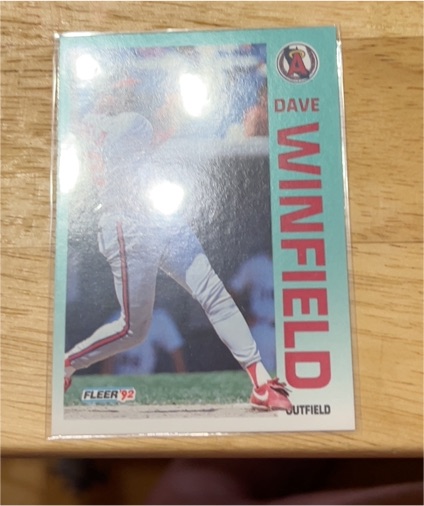 1992 Fleer #72 Dave Winfield — front