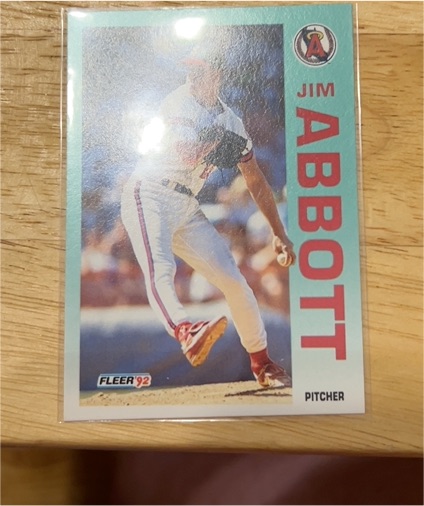 1992 Fleer #50 Jim Abbott — front