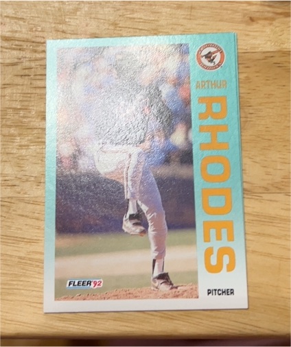 1992 Fleer #360 Arthur Rhodes — front