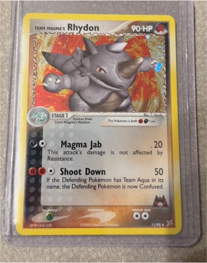 2004 Pokémon EX Team Magma vs Team Aqua #11 Rhydon — front
