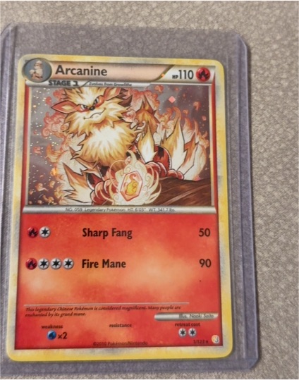 2010 Pokémon HeartGold & SoulSilver #1 Arcanine — front