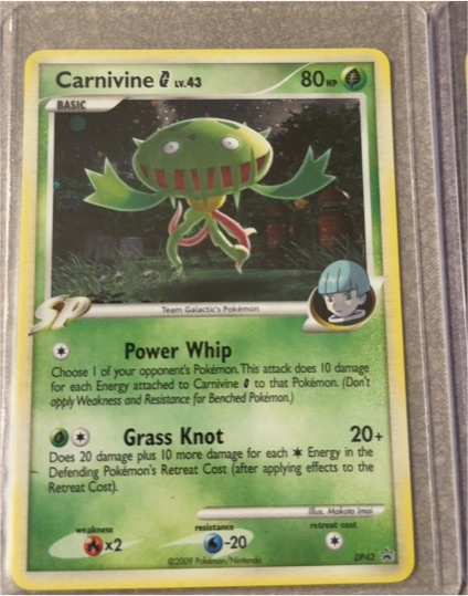 2007 Pokémon Diamond and Pearl Black Star Promo #DP42 Carnivine G — front