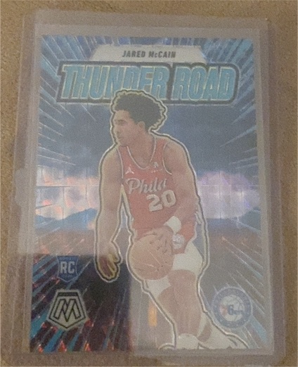 2024-25 Panini Mosaic #17 Jared McCain Thunder Road — front