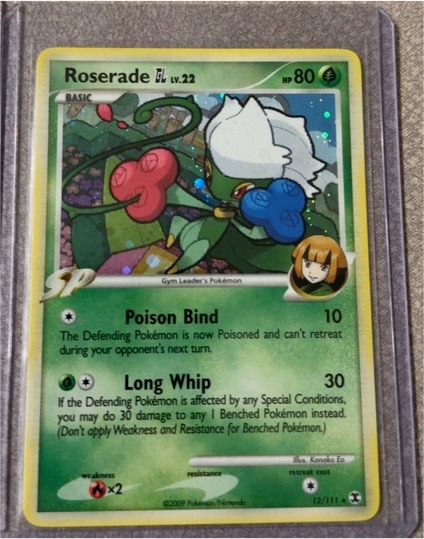 2009 Pokémon Rising Rivals #12 Roserade GL Lv.22 — front