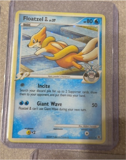 2009 Pokémon Platinum Rising Rivals #4 Floatzel GL — front