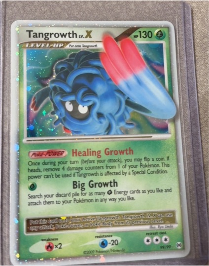 2009 Pokémon Platinum Arceus #99 Tangrowth LV.X — front
