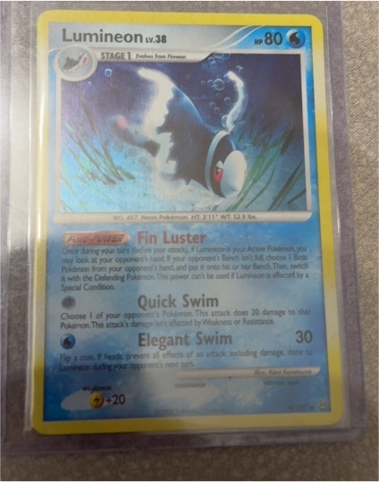 2008 Nintendo Pokemon Diamond and Pearl Stormfront #4 Lumineon — front